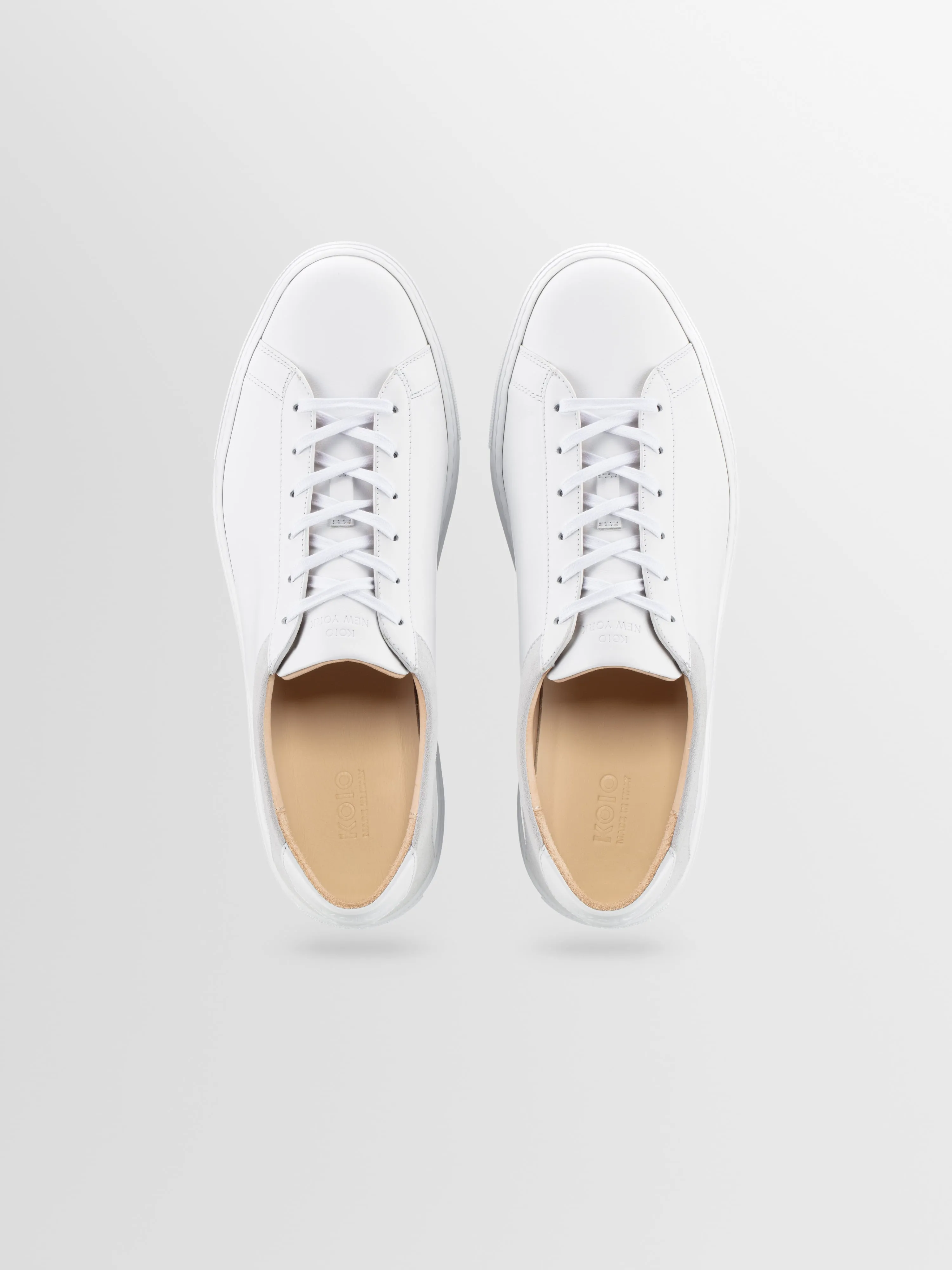 Capri Leather & Suede Sneaker in Avorio sold by Koio product image thumbnail 3