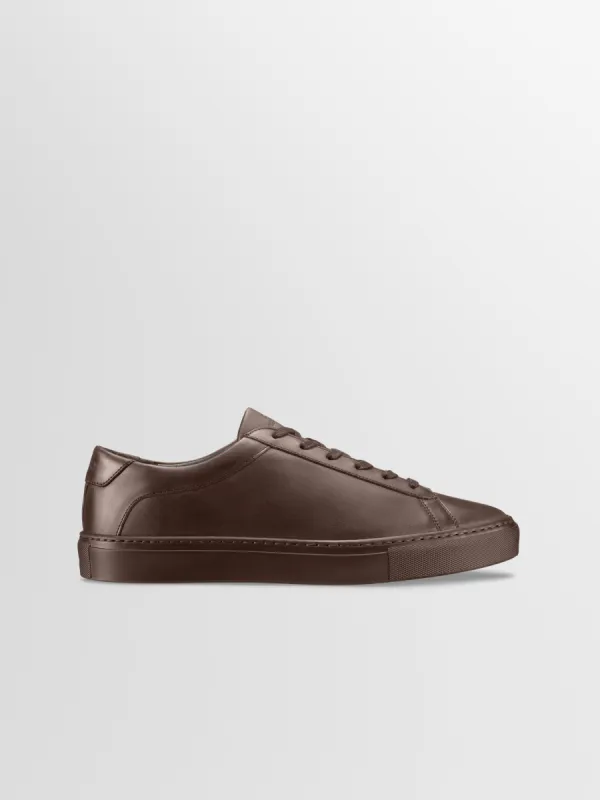 Capri Leather Sneaker in Mocha Wide Fit sold by Koio