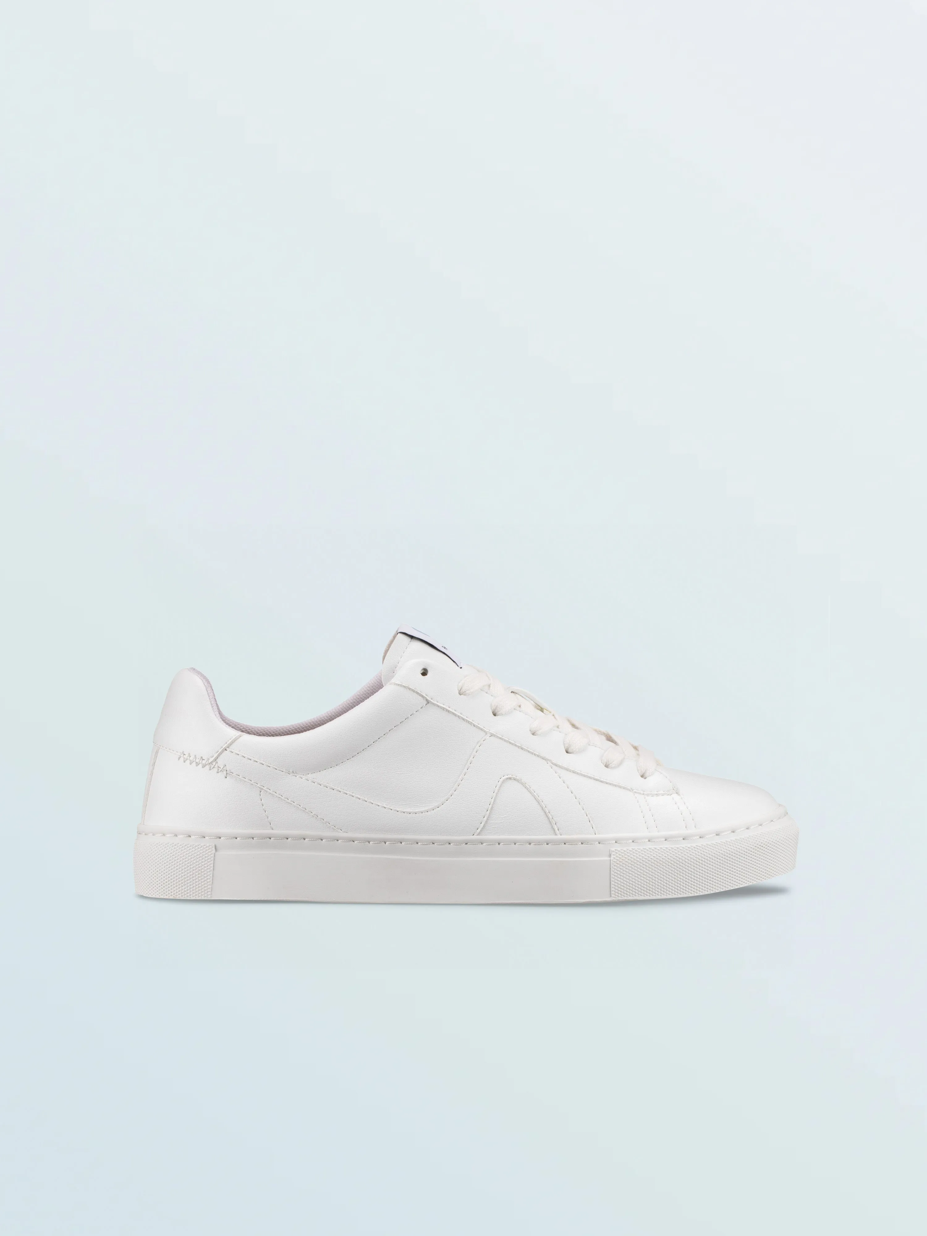 Vegan 01 Sneaker in Triple White sold by Koio