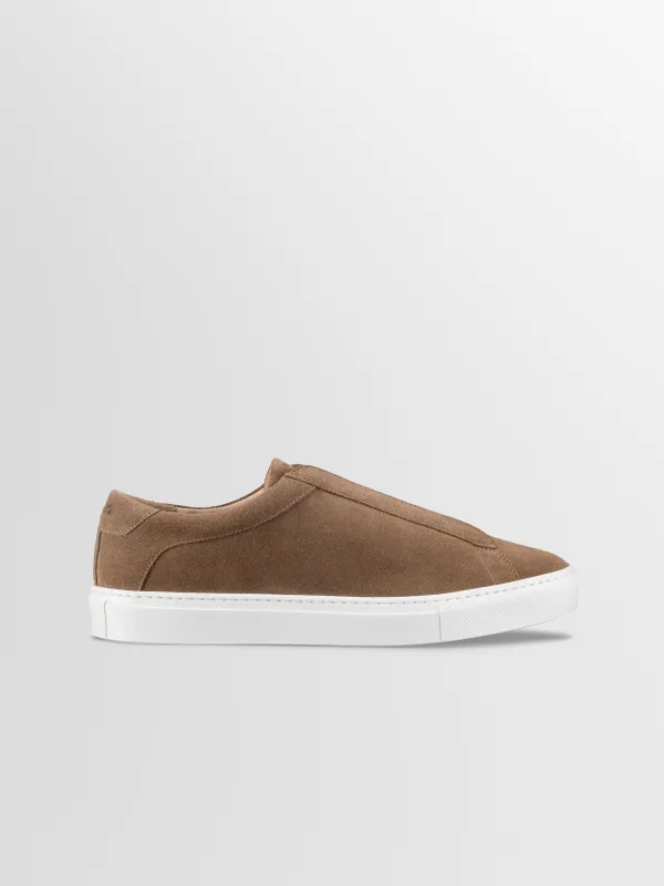 Capri X Suede Sneaker in Date sold by Koio