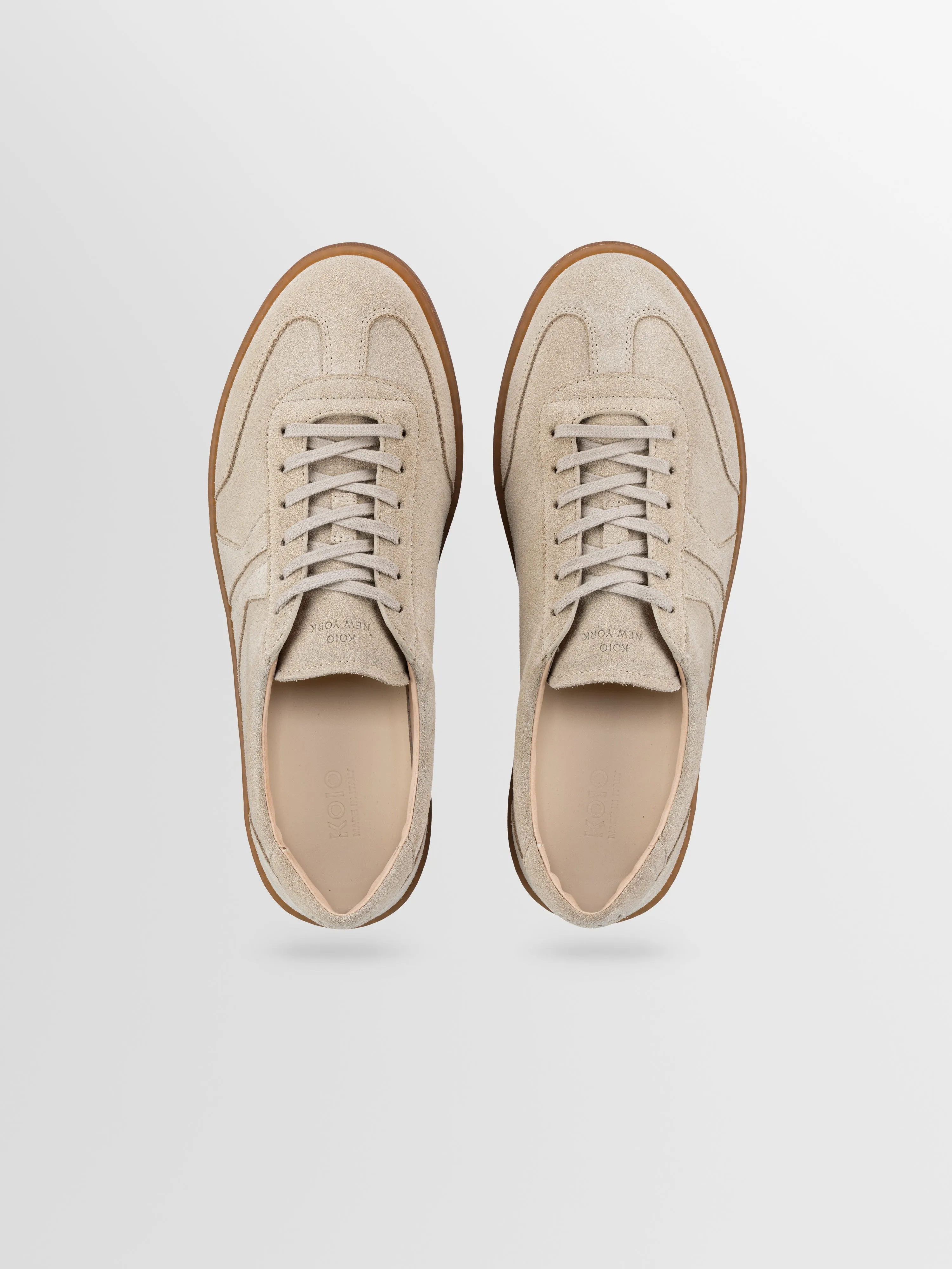 Monza Suede Sneaker in Papyrus sold by Koio product image thumbnail 3