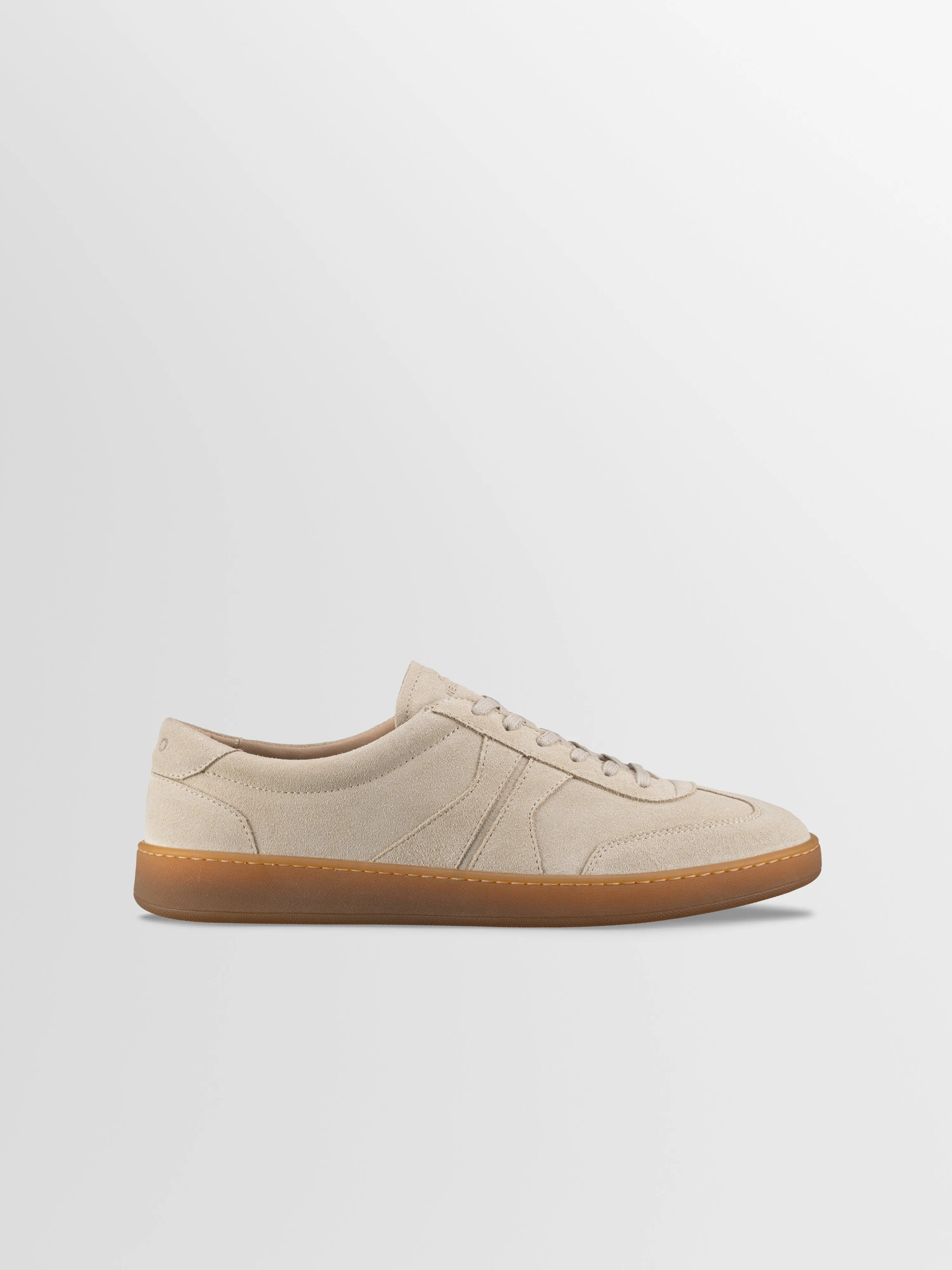 Monza Suede Sneaker in Papyrus sold by Koio