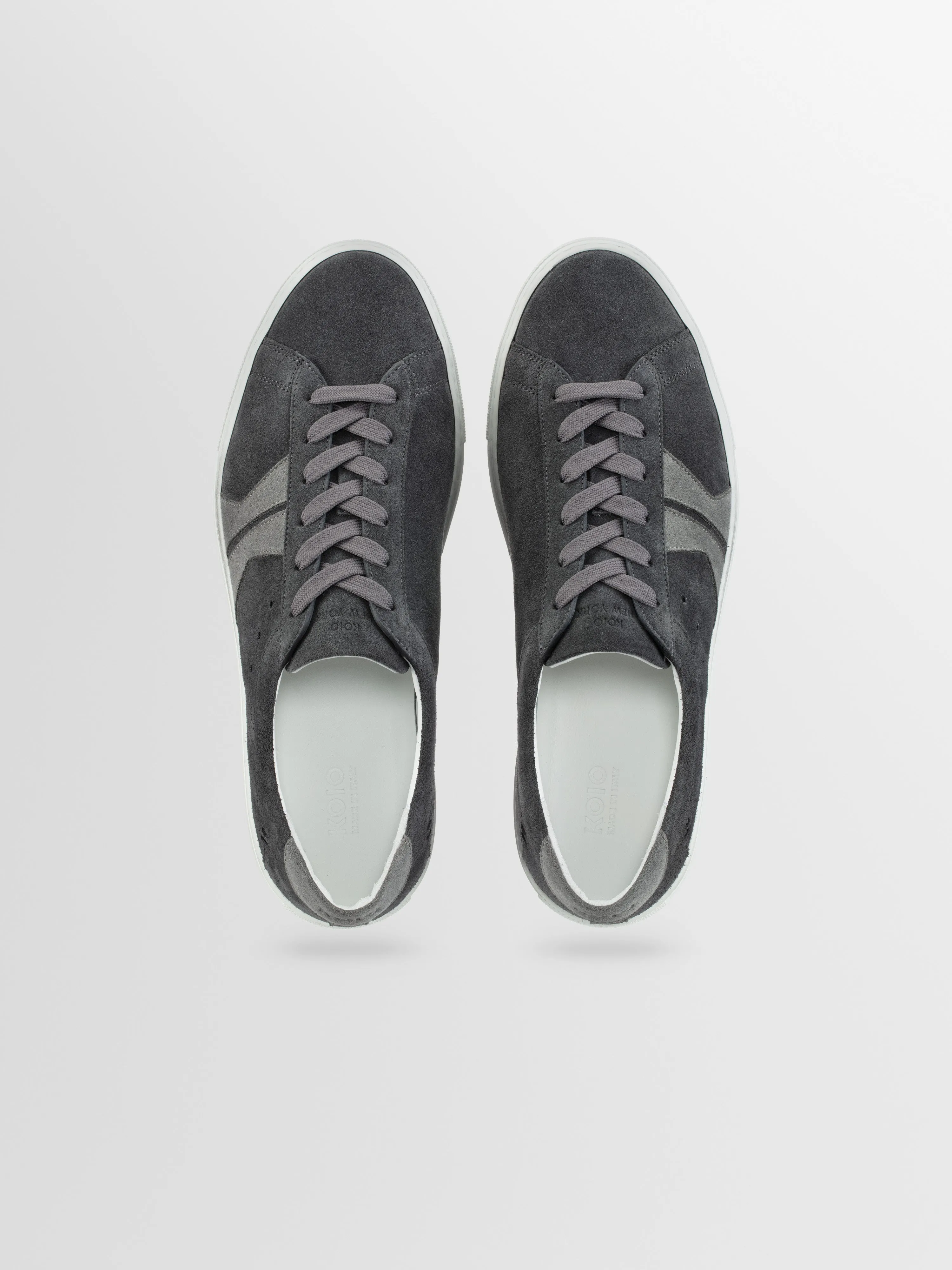 Capri Distressed Suede Sneaker in Asphalt sold by Koio product image thumbnail 3