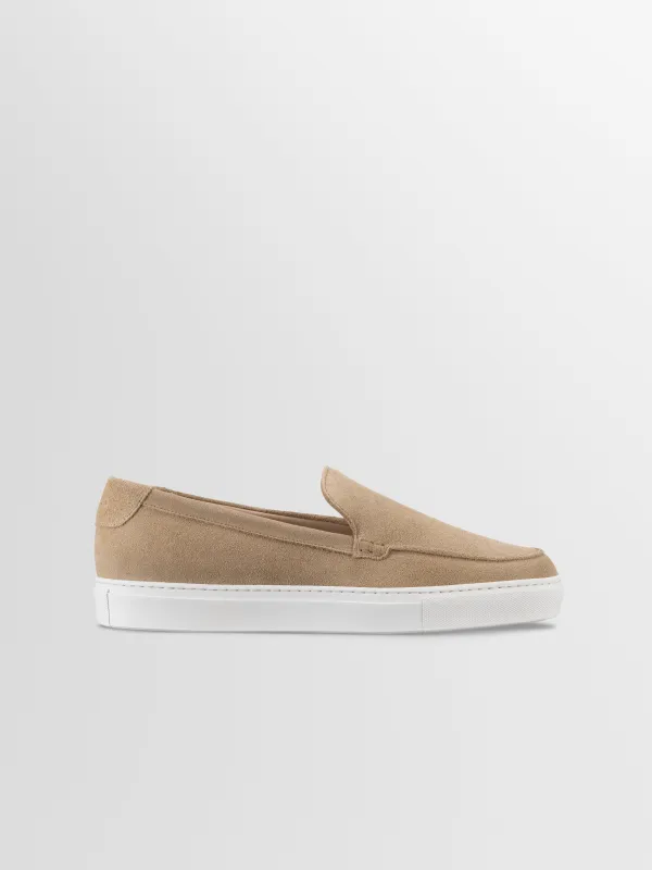 Lido Suede Loafer in Fawn made by Koio