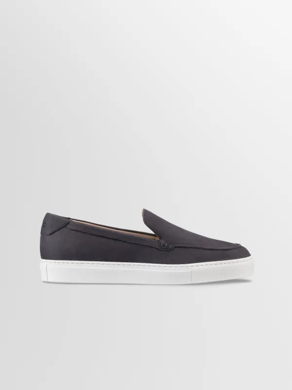 Lido Nubuck Loafer in Obsidian made by Koio