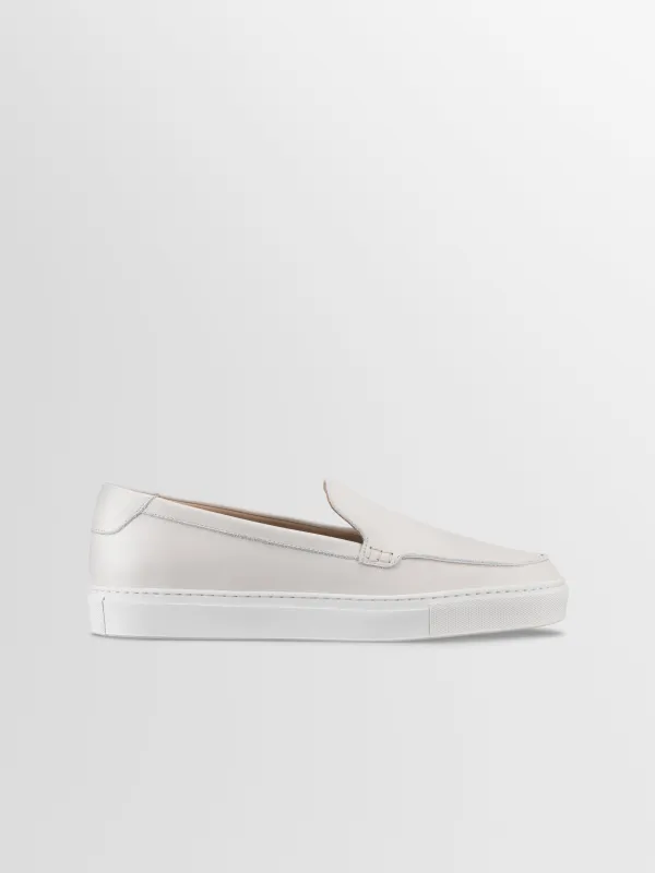 Lido Leather Loafer in Parchment made by Koio