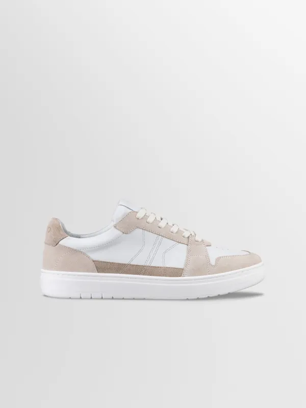 Carrara Suede Sneaker in Oyster made by Koio