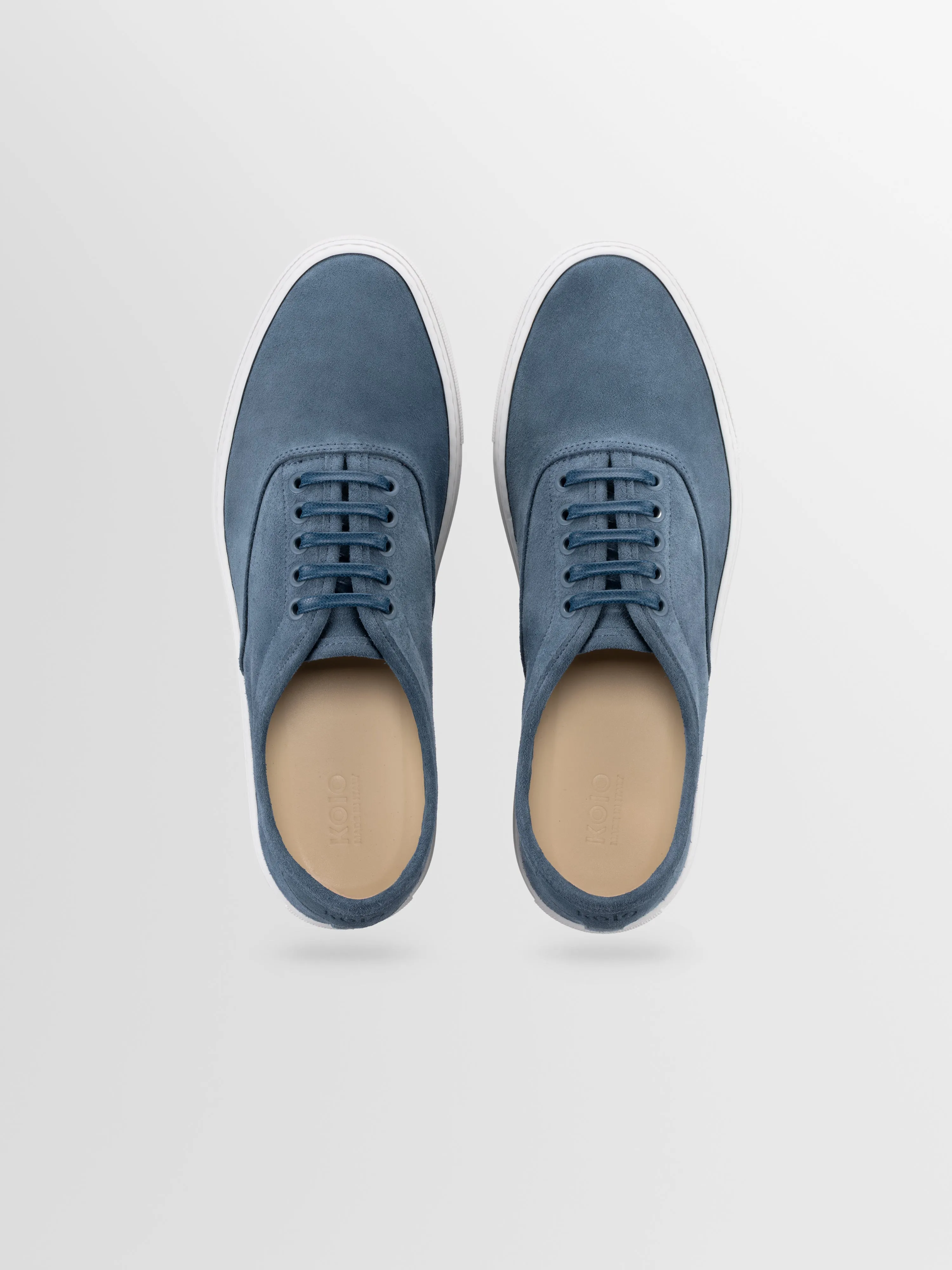 Portofino Suede Sneaker in Sky sold by Koio product image thumbnail 3