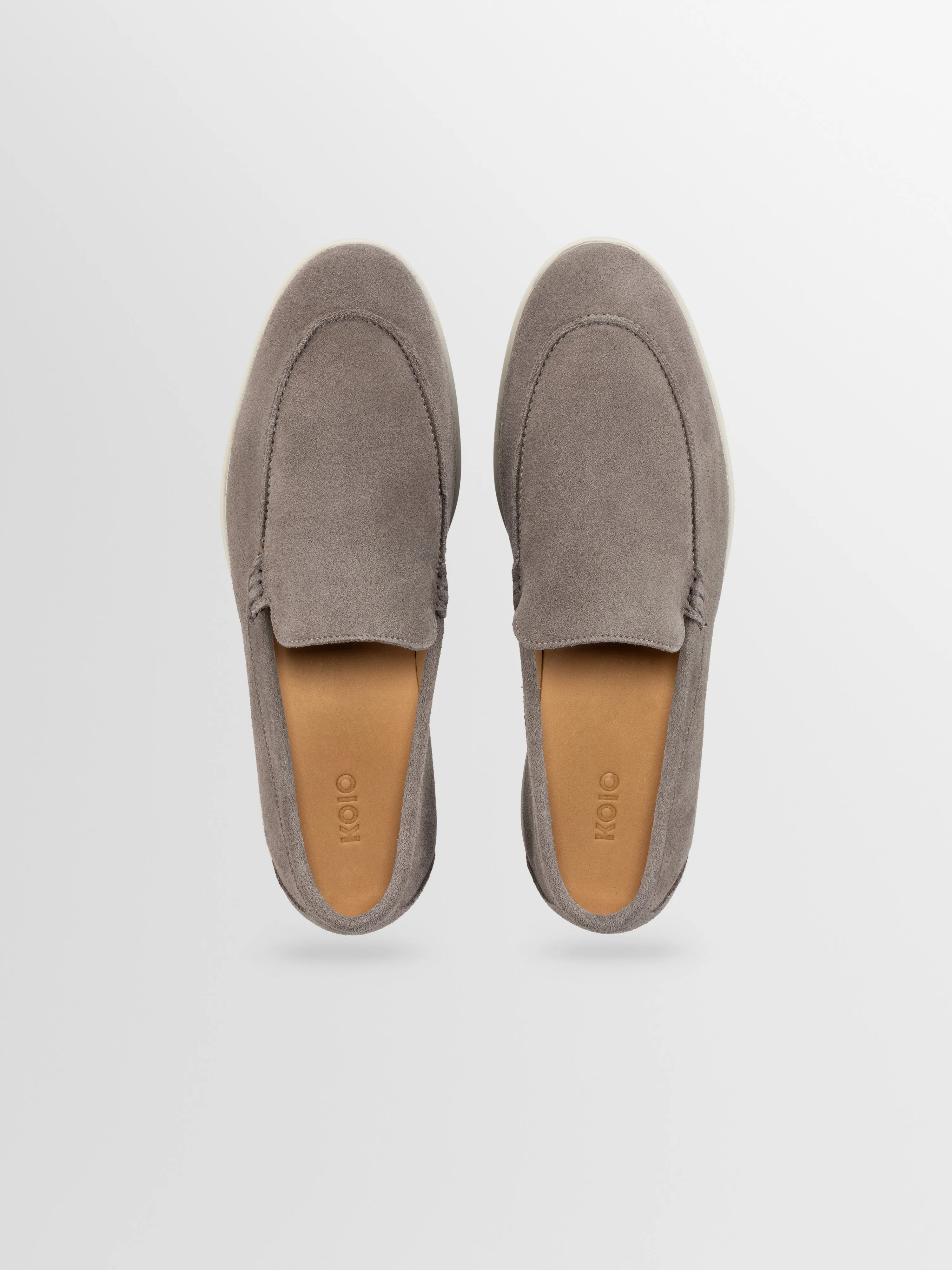 Catania Suede Loafer in Taupe sold by Koio product image thumbnail 3