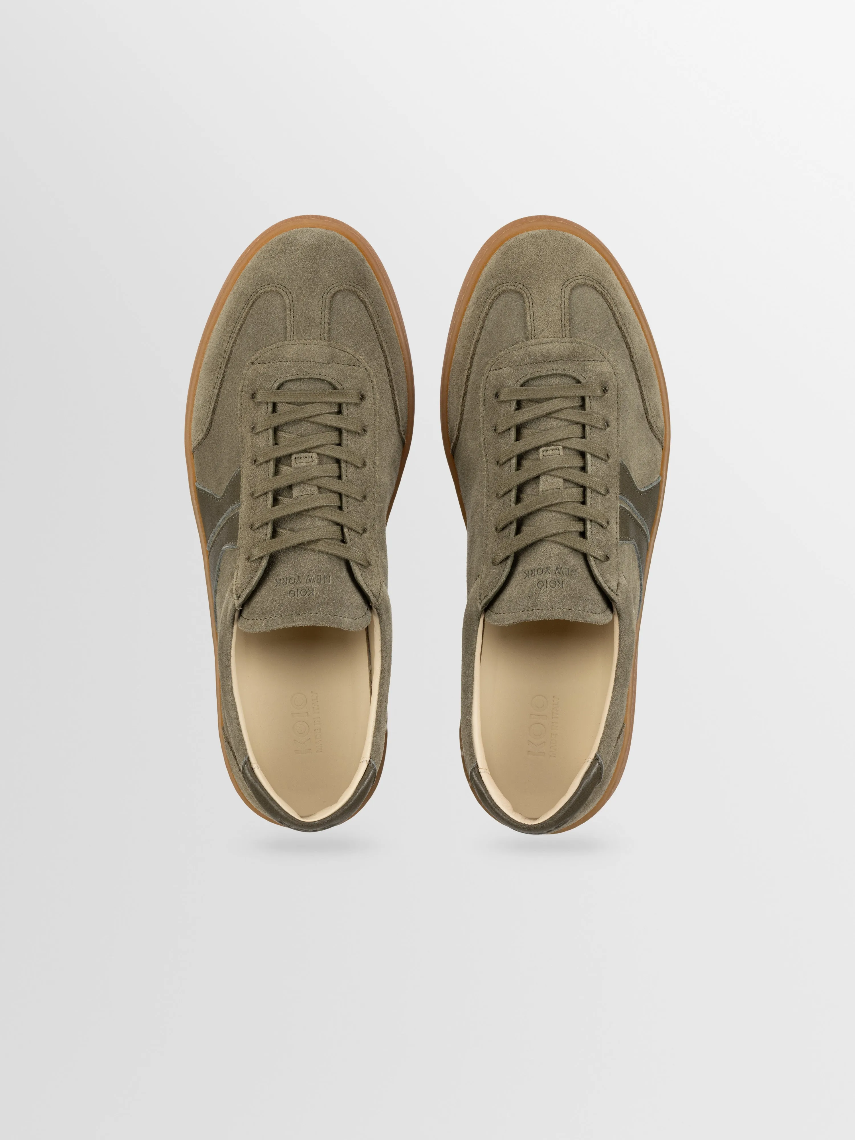 Monza Leather & Suede Sneaker in Truffle sold by Koio product image thumbnail 3