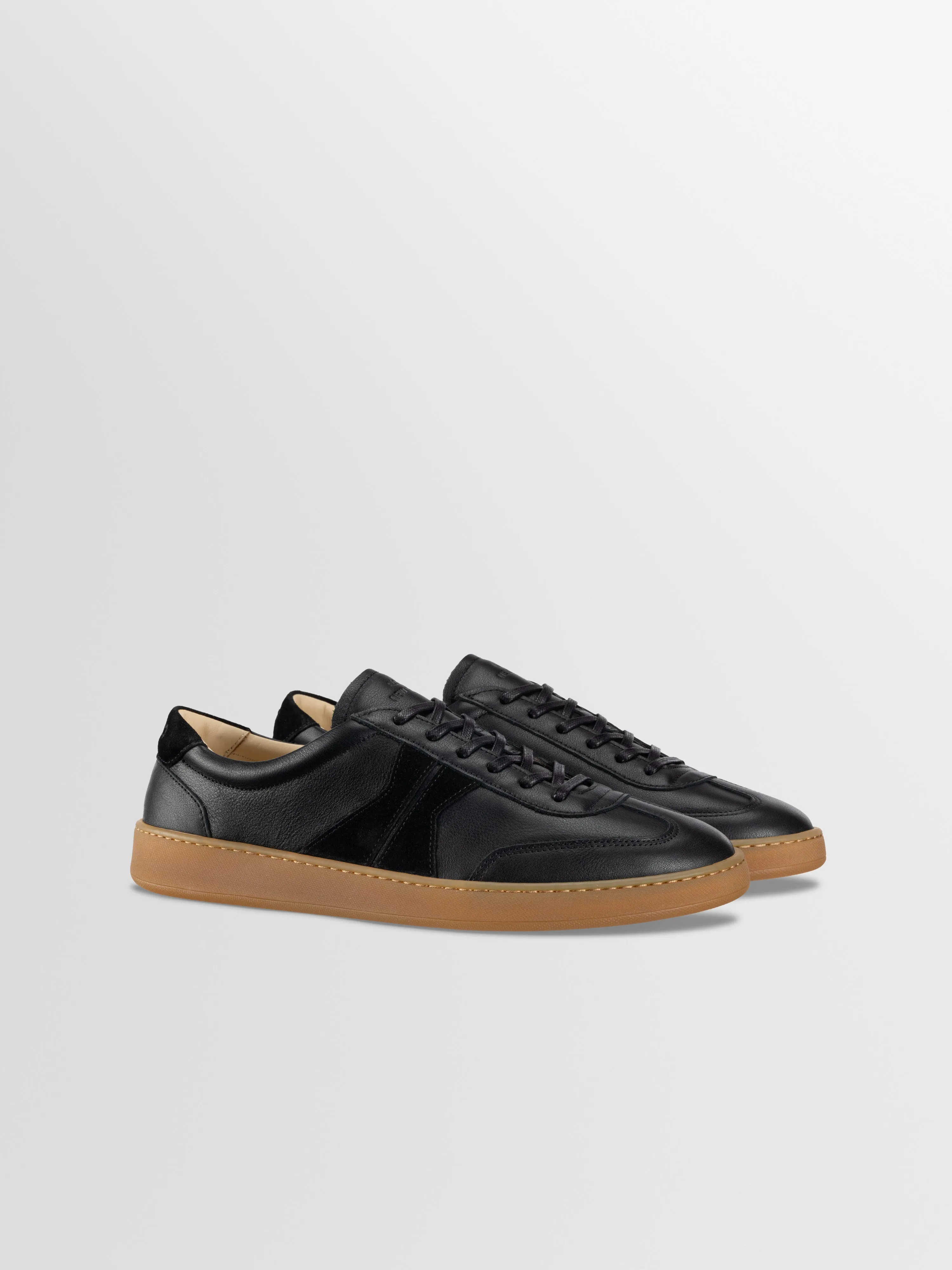 Monza Leather & Suede Sneaker in Nero sold by Koio product image thumbnail 2