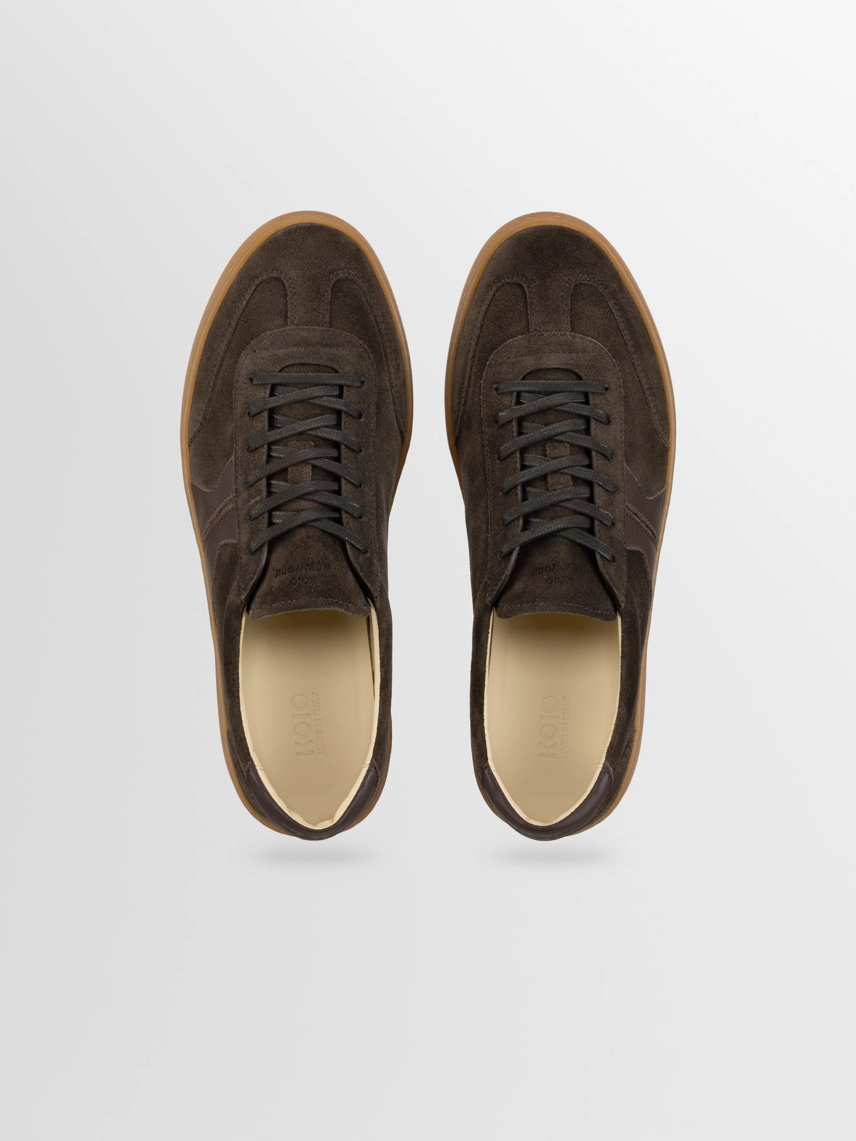 Monza Leather & Suede Sneaker in Cacao sold by Koio product image thumbnail 3