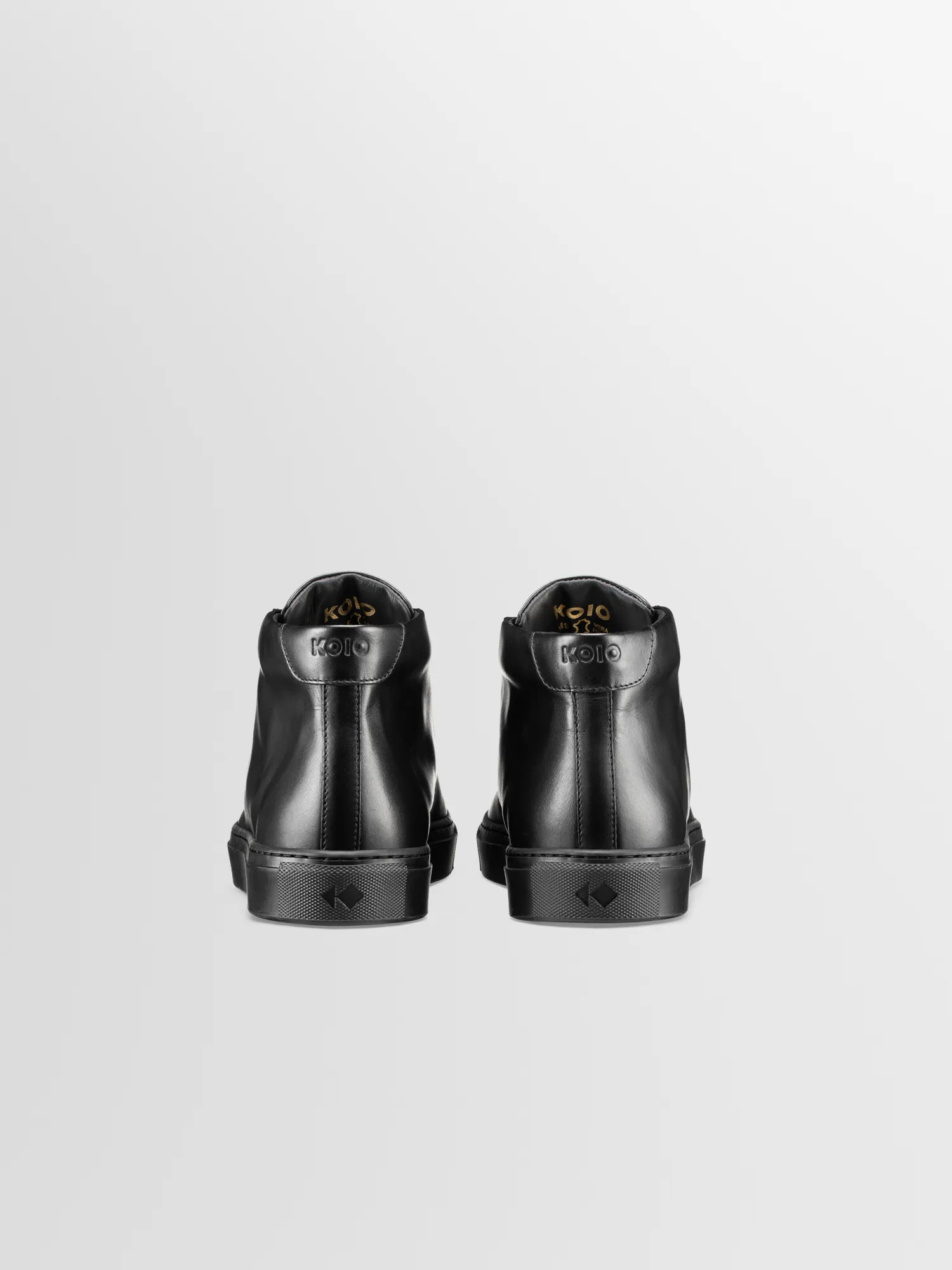 Capri Mid Leather Sneaker in Nero sold by Koio product image thumbnail 4