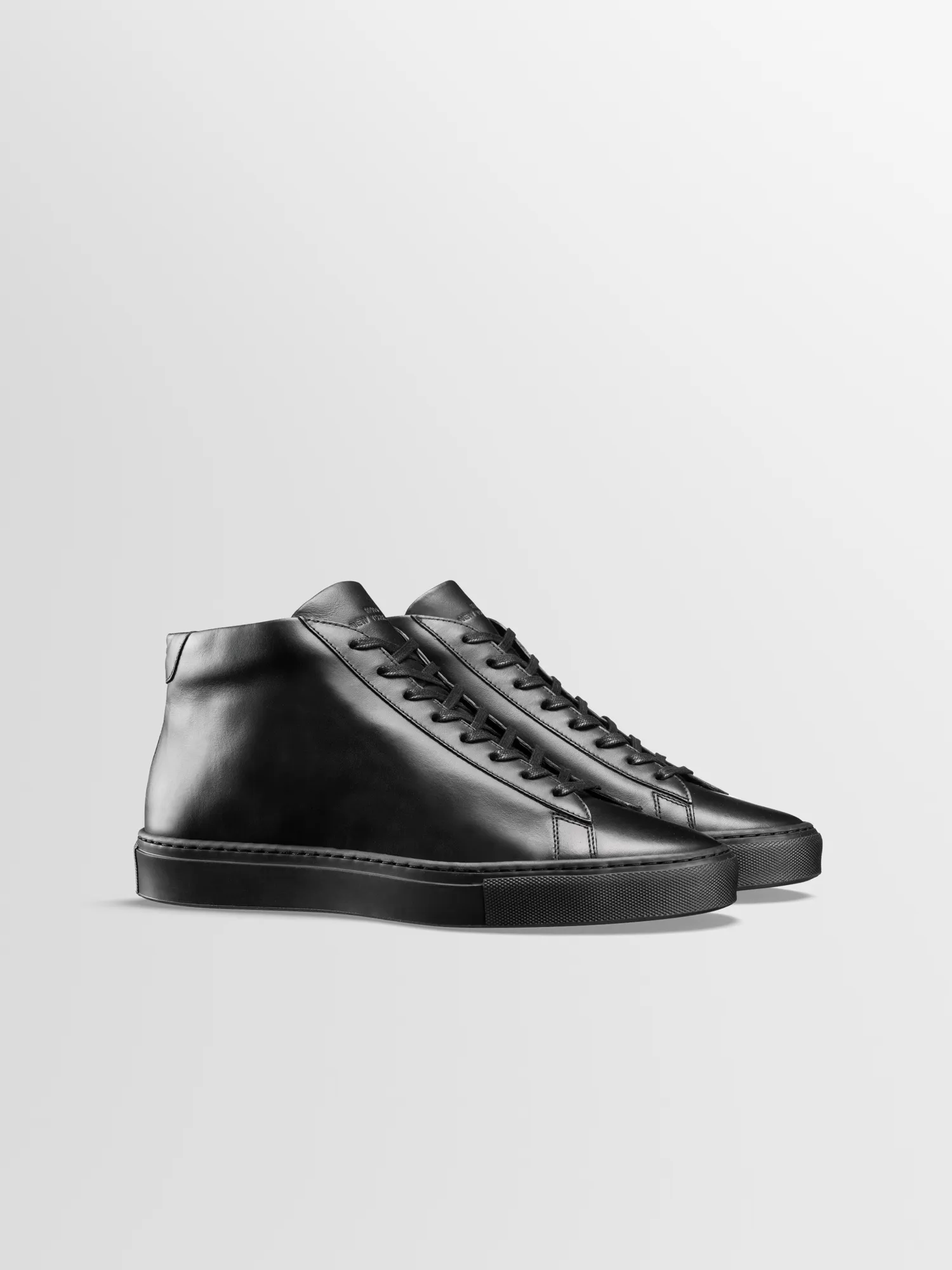 Capri Mid Leather Sneaker in Nero sold by Koio product image thumbnail 2
