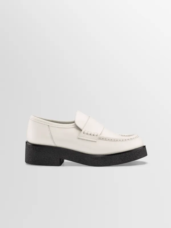 Bari Leather Loafer in Ivory sold by Koio