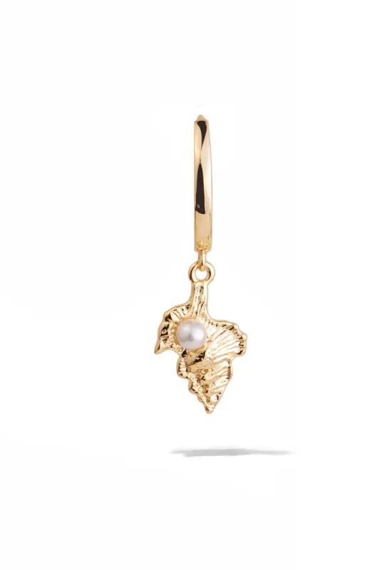 Sea Conch Huggie Earring sold by Oomiay