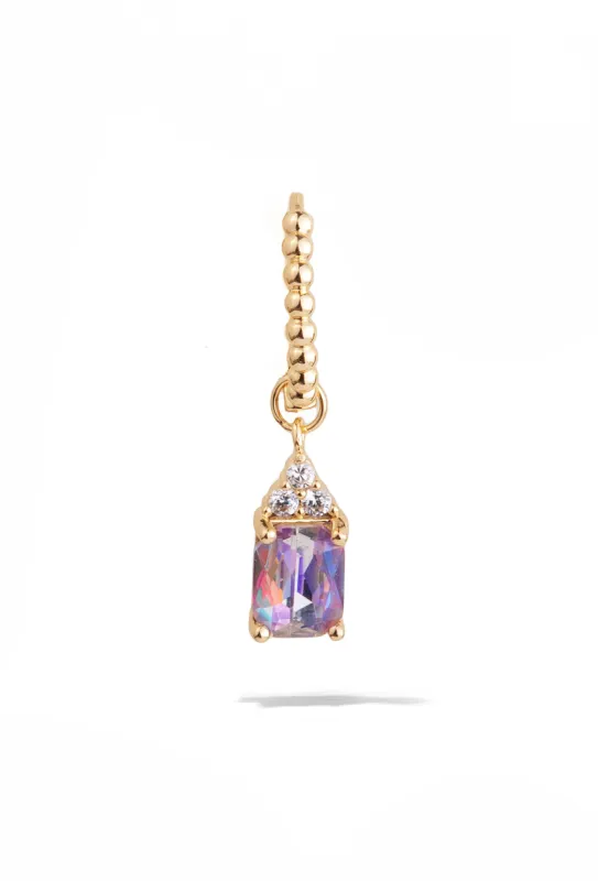 Aquamarine Huggie Earring sold by Oomiay