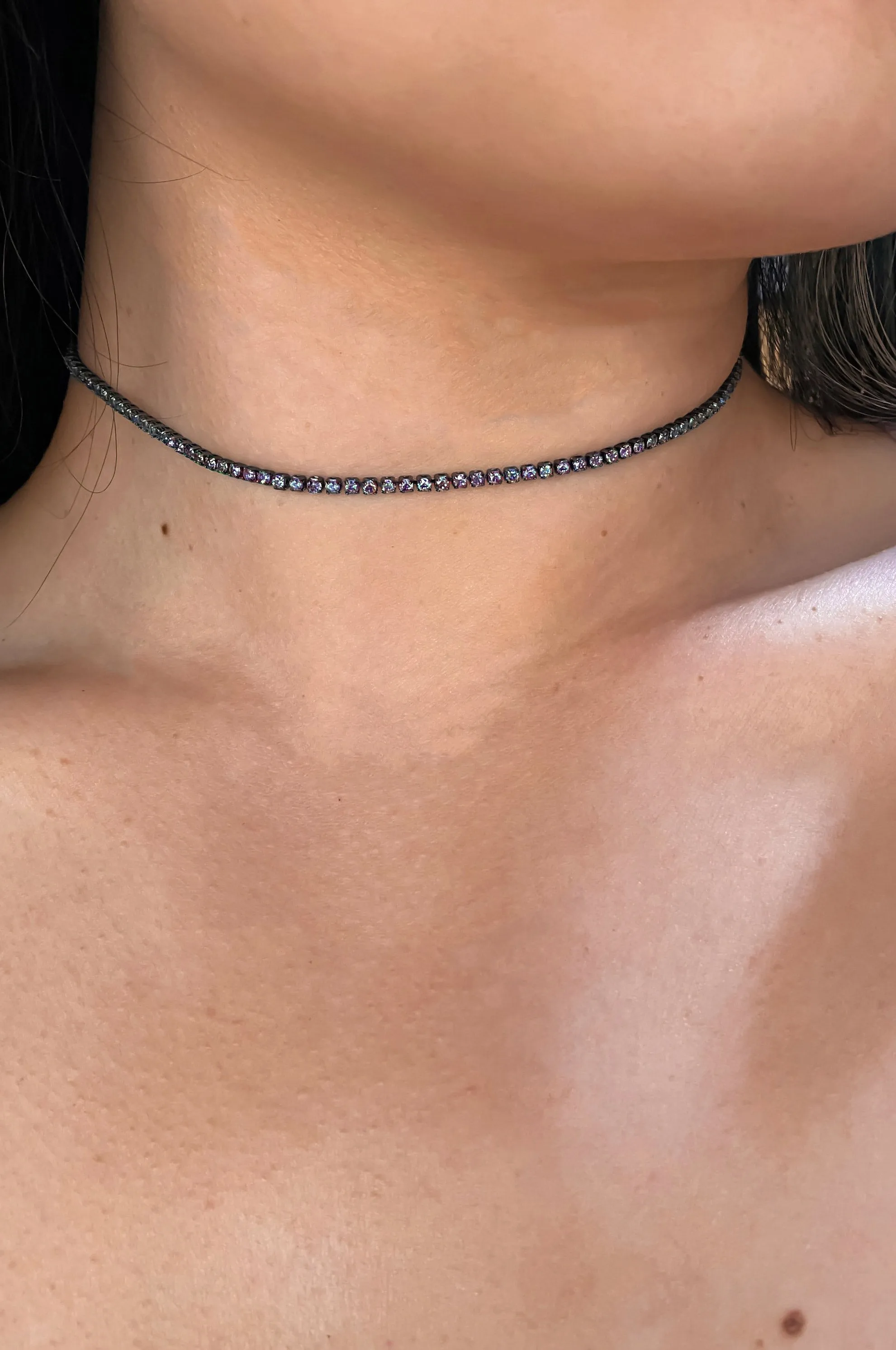 Benjamin | Tennis Choker Necklace sold by Oomiay