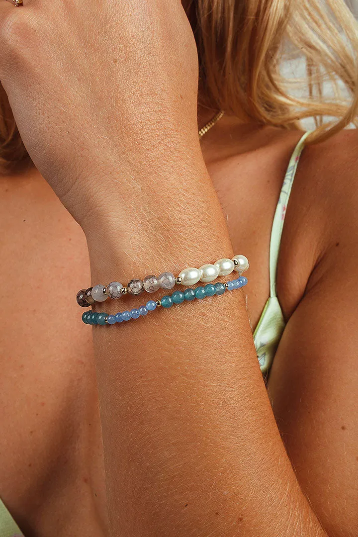 St. Barth | Blue Jade Bracelet sold by Oomiay product image thumbnail 3