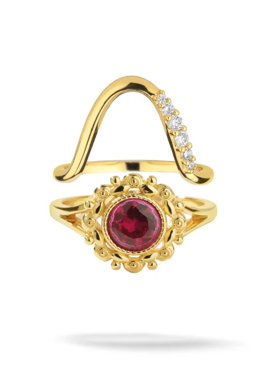 High Card 2 Ring Stack sold by Oomiay