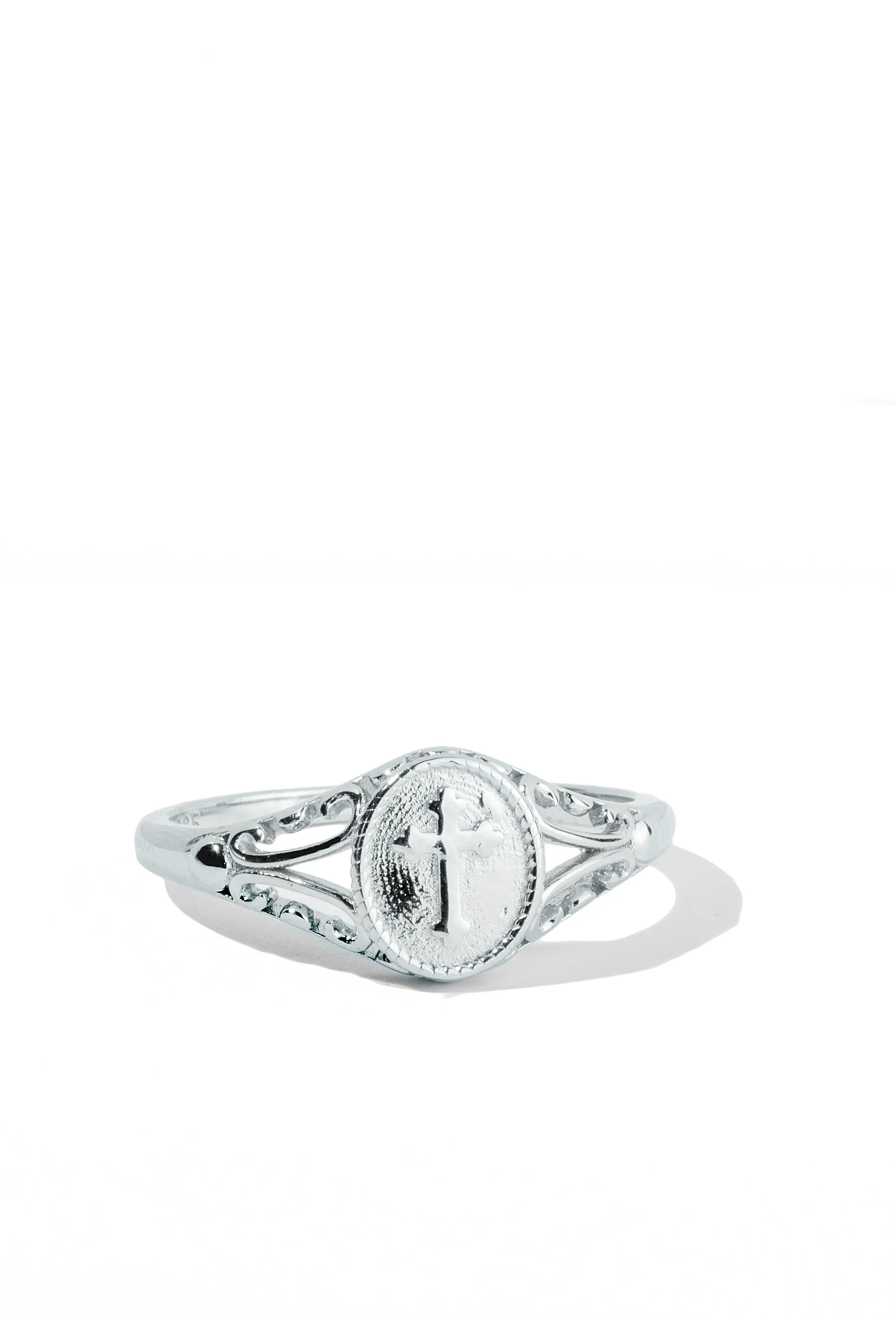 Cross Signet | Sterling Silver Ring sold by Oomiay