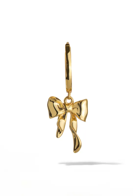 Ribbon Bow Huggie Earring sold by Oomiay