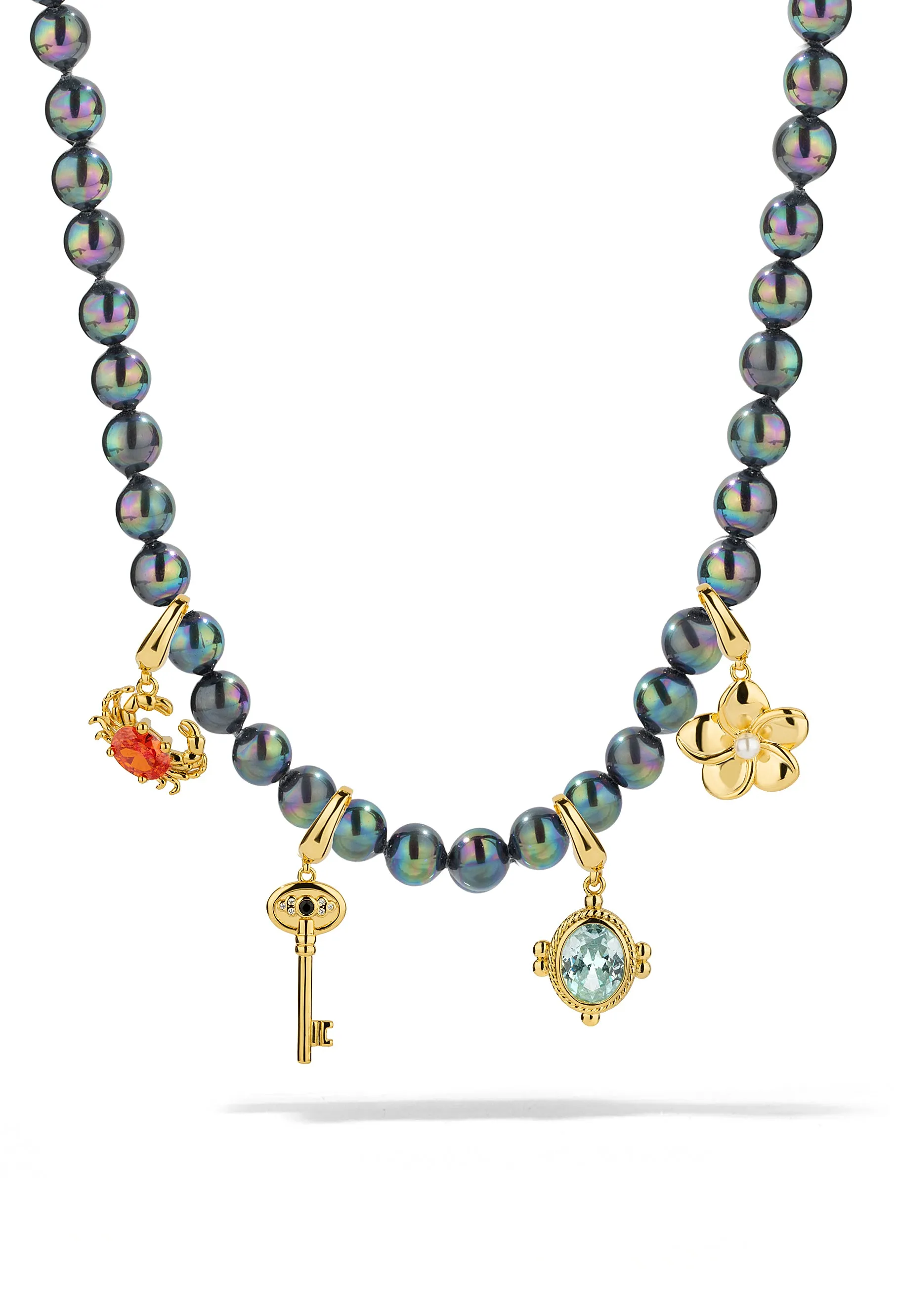 Siren Pearl Charm Necklace Set sold by Oomiay product image thumbnail 2