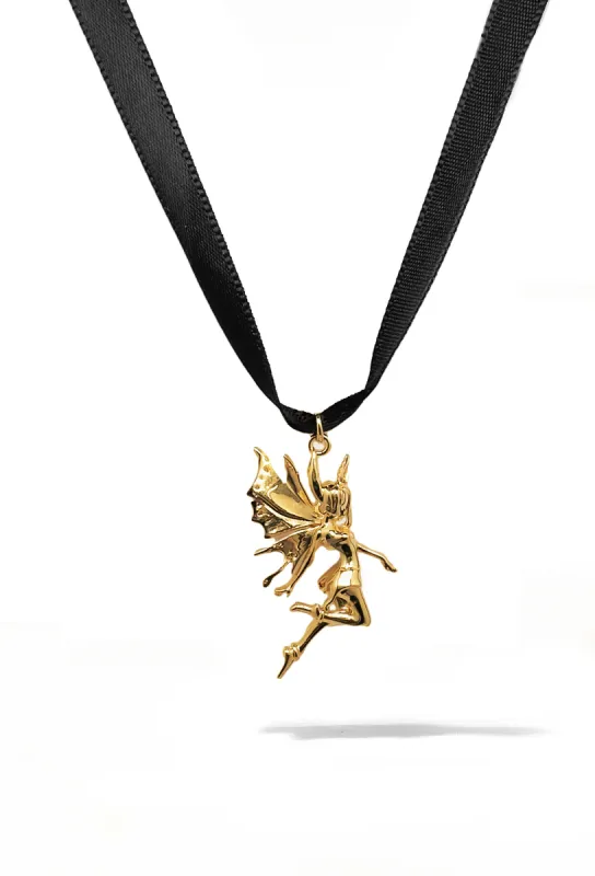 Fairy Ribbon Necklace sold by Oomiay