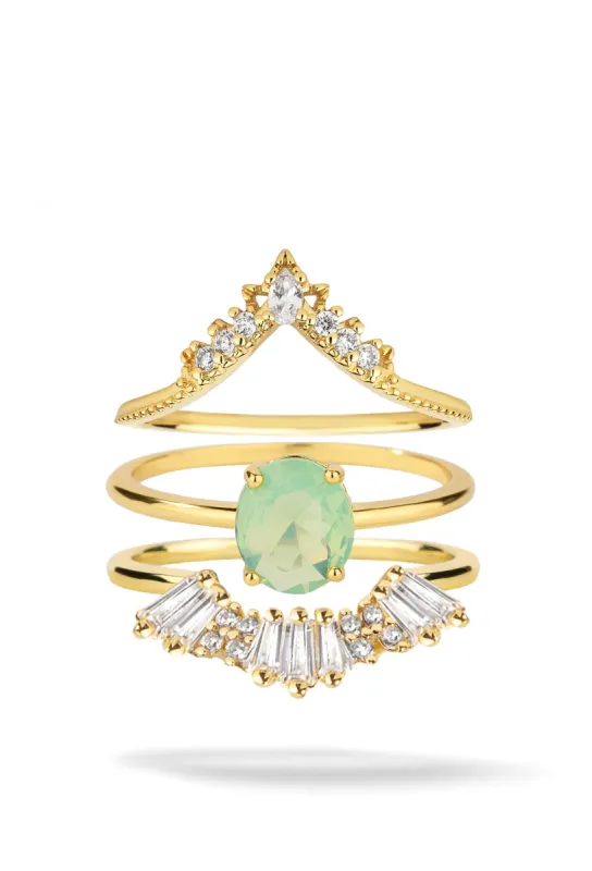 Aloe 3 Ring Stack sold by Oomiay