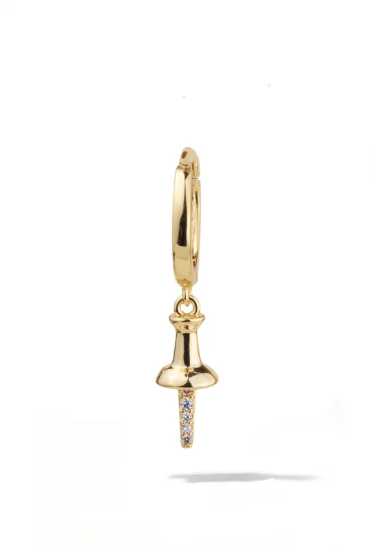 Pushpin Huggie Earring sold by Oomiay