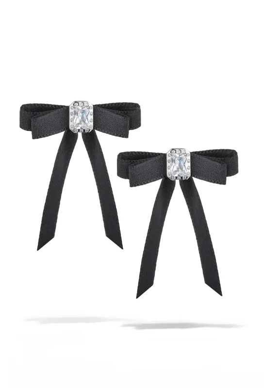 Vintage Ribbon Bow Earrings sold by Oomiay