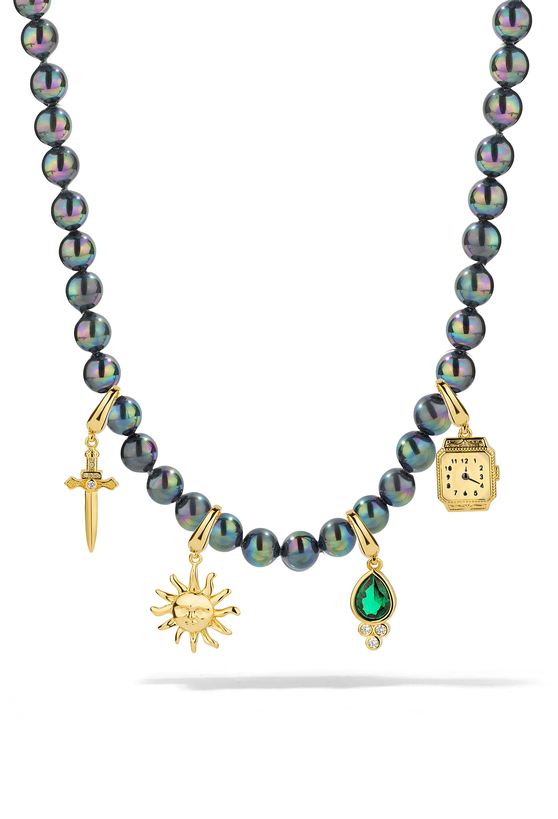 Capsule Pearl Charm Necklace Set sold by Oomiay product image thumbnail 2