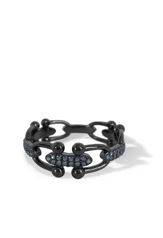 Black Gold Horsebit Ring sold by Oomiay