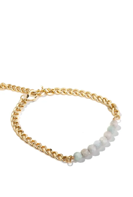 Aquamarine Chain Bracelet | Clarity sold by Oomiay
