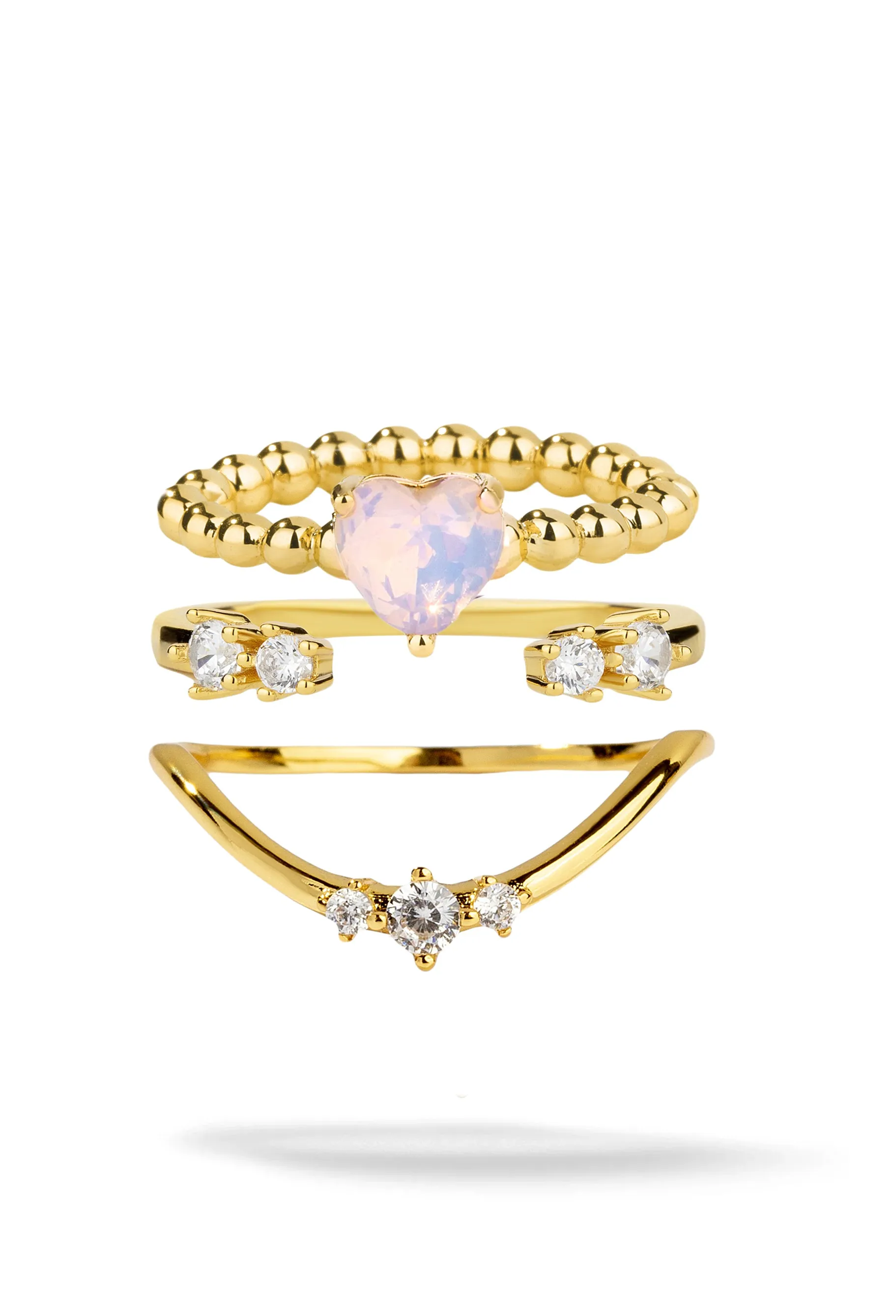 Strawberry Milk 3 Ring Stack sold by Oomiay