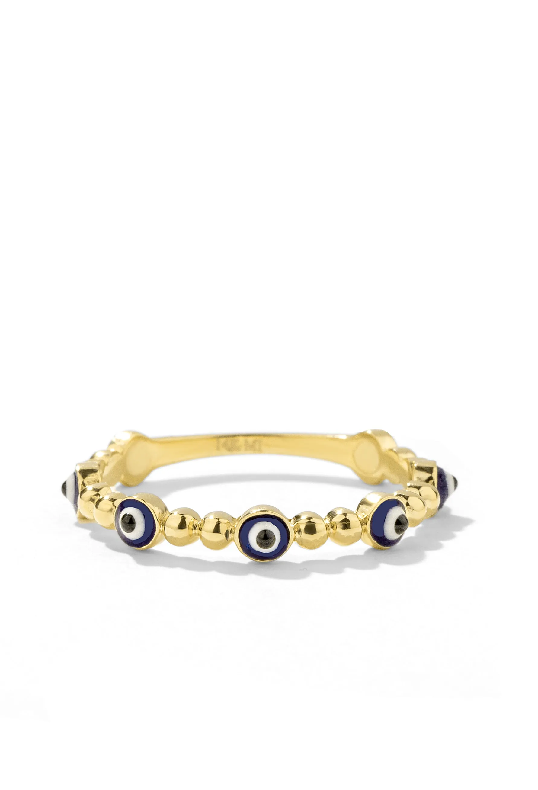 Evil Eye Ring | 14K Solid Gold sold by Oomiay