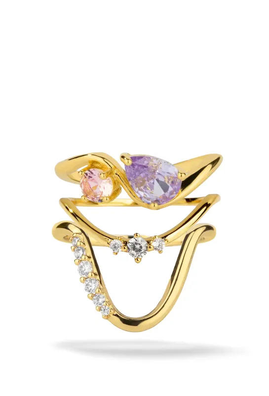 Mini Me 3 Ring Stack sold by Oomiay