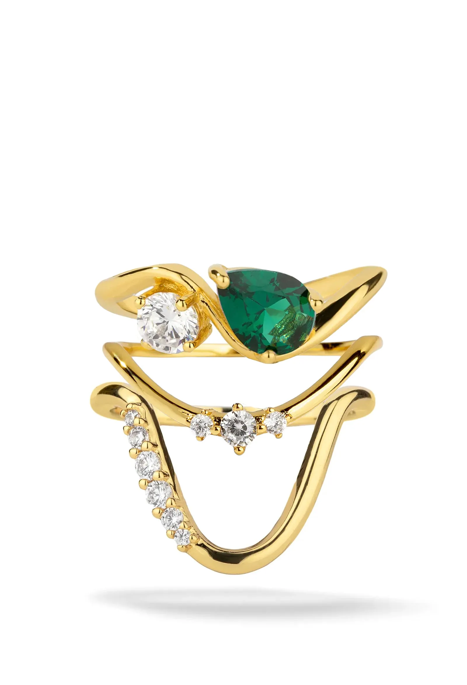 Tulum 3 Ring Stack sold by Oomiay