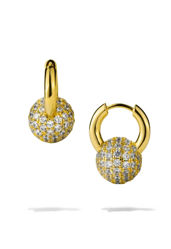 Gold Villa Earrings sold by Oomiay