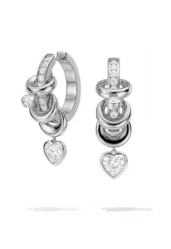 Cherie Silver Earrings sold by Oomiay