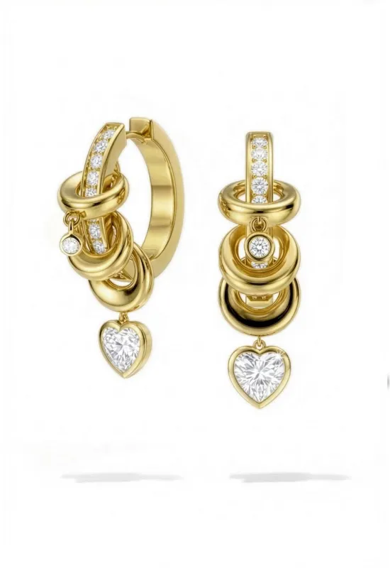 Cherie Gold Earrings sold by Oomiay