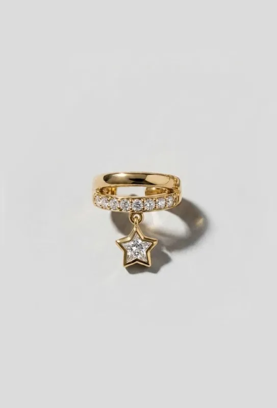Gold Star Ear Cuff made by Oomiay