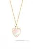 Mother of Pearl Heart Lock Necklace sold by Oomiay