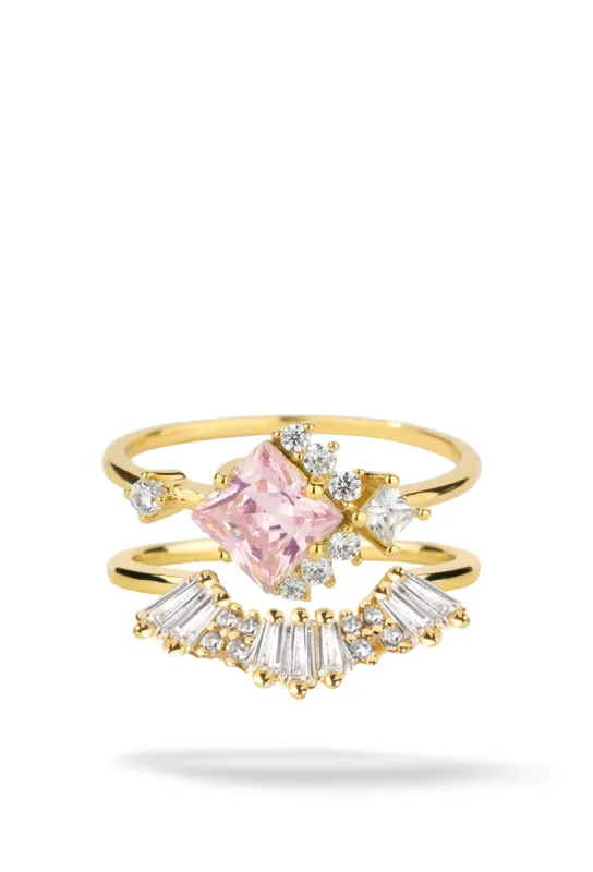 Clique 2 Ring Stack sold by Oomiay