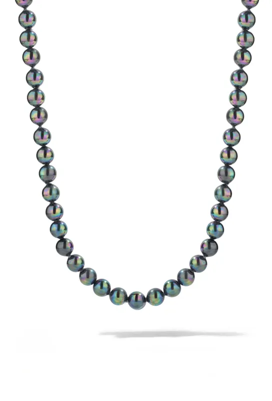 Black Pearl Charm Necklace sold by Oomiay