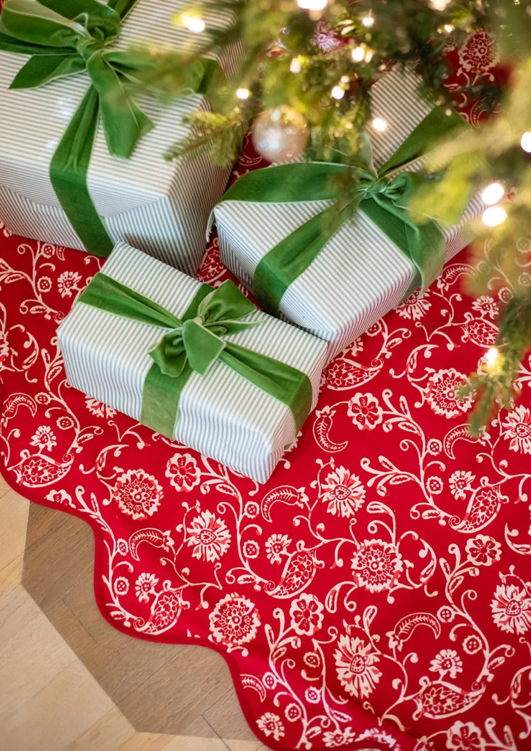 Rouge Petunia Tree Skirt sold by Julia Amory product image thumbnail 2