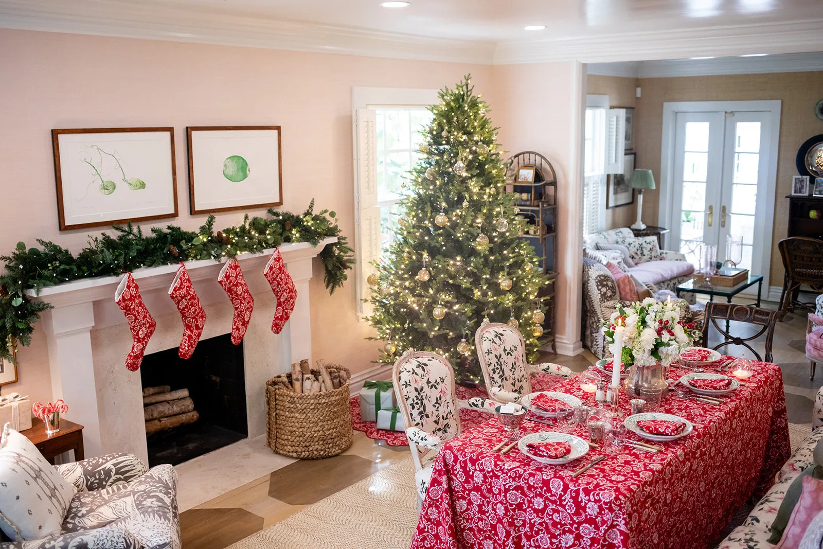 Rouge Petunia Tree Skirt sold by Julia Amory product image thumbnail 3