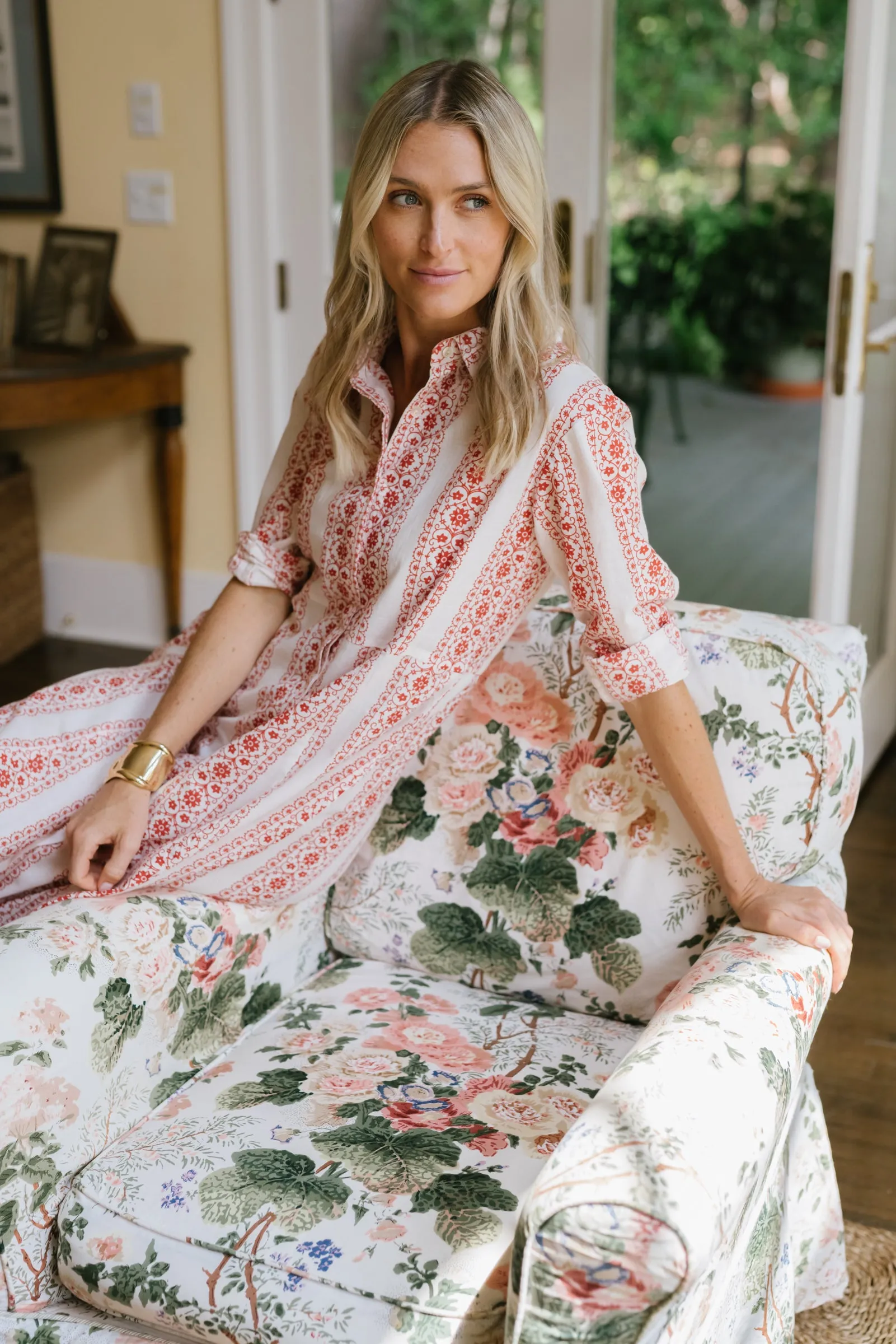 The JA Shirt Dress - Currant Stripes sold by Julia Amory product image thumbnail 2