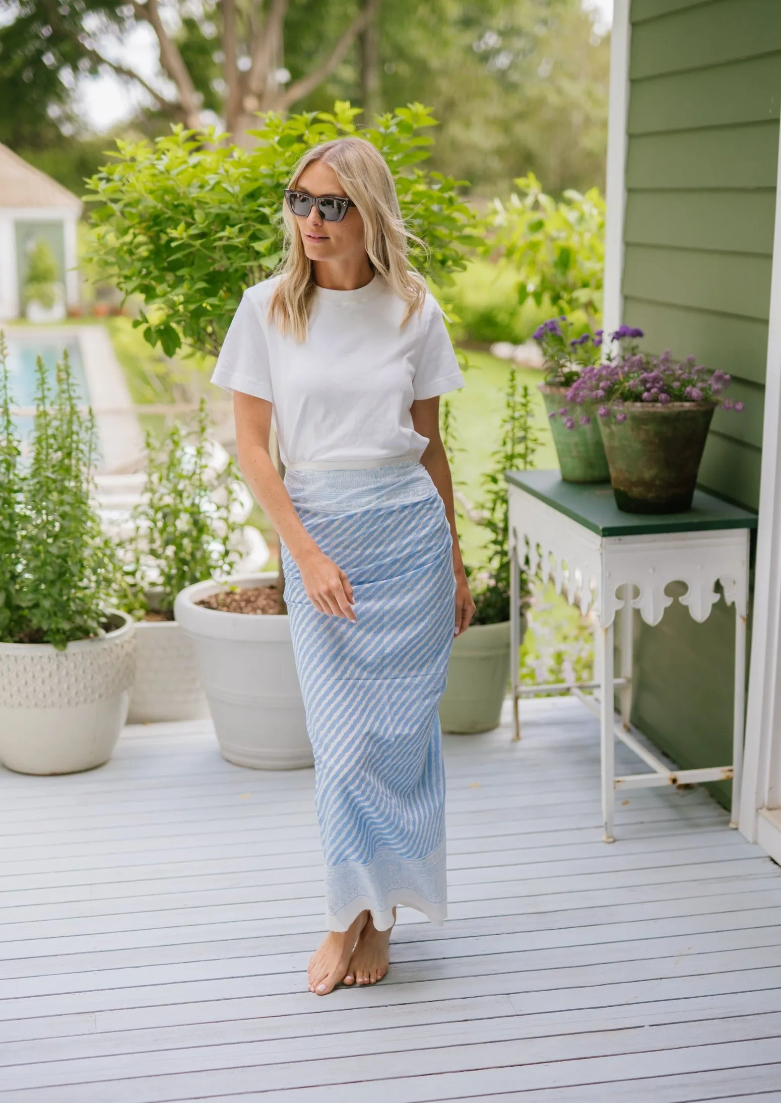 Bath Blue El Morocco Pareo sold by Julia Amory