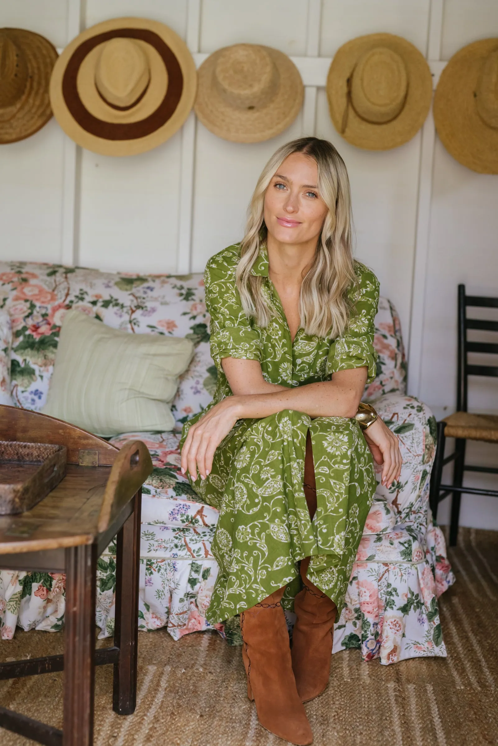 The JA Shirt Dress - Moss Petunia sold by Julia Amory product image thumbnail 4